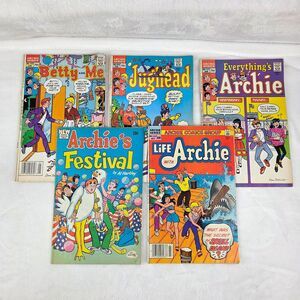 Vintage Archie Comics Lot (5) Betty & Me, Jughead, Everything’s Archie 1980s
